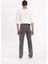 Erkek Antrasit Regular Fit Düz Kesim Boru Paça Basic Düz Pamuklu Kot Pantolon B8550AXNS 5