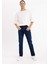 Erkek Mavi Sergio-Regular Fit Düz Kesim Boru Paça Basic Düz Pamuklu Kot Pantolon B8550AXNS 2