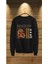 Sırt Baskılı Siyah Bisiklet Yaka Sweatshirt 1