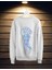 Unisex Mandala Temalı Beyaz Sweatshirt 1