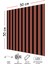 Mdf Ahşap Akustik Duvar Paneli 50 x 50 cm - Kiremit 1