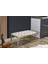 Melisa Kapitoneli Bench Puf, Krem, Metal Gold Ayak 1