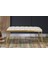 Melisa Kapitoneli Bench Puf, Krem, Metal Gold Ayak 3