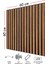 Mdf Ahşap Akustik Duvar Paneli 60 x 60 cm - Teak 1