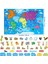 Eğitici Montessori Keçe Dünya Haritası 70*109 cm 2