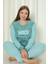 Fawn 3500 Peluş Welsoft Polar Kışlık Nakışlı Büyük Beden Kadın Pijama Takımı 2