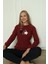 Fawn 3104 Interlok Kumaş Yıldız Nakışlı Kışlık Ev Kadın Pijama Takımı 4