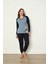 Fwn 04-3024 Interlok Kumaş Minnoş Kedili Kışlık Ev Kadın Pijama Takımı 1