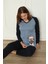 Fwn 04-3024 Interlok Kumaş Minnoş Kedili Kışlık Ev Kadın Pijama Takımı 2