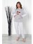 Fwn 04-3301 Peluş Welsoft Polar Kışlık Yumoş Geyikli Kadın Pijama Takımı 1