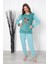 Fwn 04-3301 Peluş Welsoft Polar Kışlık Yumoş Geyikli Kadın Pijama Takımı 1