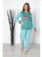 Fwn 04-3301 Peluş Welsoft Polar Kışlık Yumoş Geyikli Kadın Pijama Takımı 2