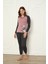 Fwn 04-3024 Interlok Kumaş Minnoş Kedili Kışlık Ev Kadın Pijama Takımı 3