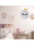 Çocuk Odası Duvar Saati Pembe Beyaz ve Krem Renk 27X39 cm 5