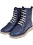 Deri Comfort Kadın Bot PLM-19102 Lacivert 4