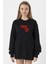 Friday The 13TH Letter Logo Siyah Kadın 2ip Sweatshirt 1