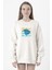 Mr Beast Lettern Beyaz Kadın 2ip Sweatshirt 1
