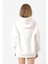 3 Body Problem Logo Beyaz Kadın 3ip Kapşonlu Sweatshirt 4