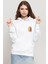 Sarı Kırmızı Parmak Izi Beyaz Kadın 3ip Kapşonlu Sweatshirt 1