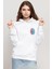 Bordo Mavi Parmak Izi Beyaz Kadın 3ip Kapşonlu Sweatshirt 1