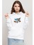 Top Gun Vintage Jet Stars Beyaz Kadın 3ip Kapşonlu Sweatshirt 1