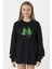 Dinosaur Christmas Tree Siyah Kadın 2ip Sweatshirt 1