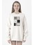 Demon Slayer Anime Patterns Beyaz Kadın 2ip Sweatshirt 1
