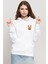 Bad Bunny Halloween Beyaz Kadın 3ip Kapşonlu Sweatshirt 1