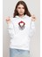 Pennywise Face Beyaz Kadın 3ip Kapşonlu Sweatshirt 1