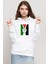 Free Hand Palestine Flag Beyaz Kadın 3ip Kapşonlu Sweatshirt 1