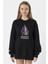 All Booked For Christmas Siyah Kadın 2ip Sweatshirt 1