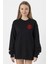 Chicago Fire Logo Siyah Kadın 2ip Sweatshirt 1