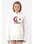19 Mayıs Ata Beyaz Kadın 3ip Kapşonlu Sweatshirt 1