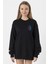 Bordo Mavi Parmak Izi Siyah Kadın 2ip Sweatshirt 1