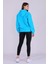 Turkuaz Basic Oversize Kadın Kapüşonlu Hoodie 3 Iplik Sweatshirt 3