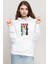 Free Palestine Beyaz Kadın 3ip Kapşonlu Sweatshirt 1