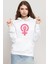 Pink Venus Symbol Hand Beyaz Kadın 3ip Kapşonlu Sweatshirt 1