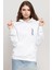 Bordo Mavi Dna Beyaz Kadın 3ip Kapşonlu Sweatshirt 1