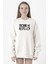 Cowboy Bebop Retro Letter Logo Beyaz Kadın 2ip Sweatshirt 1