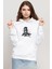 Boogiepop Phantom Yin Yang Beyaz Kadın 3ip Kapşonlu Sweatshirt 1