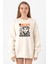 Demon Slayer Anime Super Yummy Ekru Kadın 2ip Sweatshirt 1