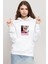 Black Pink Band Beyaz Kadın 3ip Kapşonlu Sweatshirt 1