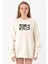 Cowboy Bebop Retro Letter Logo Ekru Kadın 2ip Sweatshirt 1