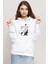 Steins Gate Rintarou Mad Scientist Beyaz Kadın 3ip Kapşonlu Sweatshirt 1