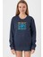Mr Beast Lettern Indigo Kadın 2ip Sweatshirt 1