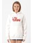 The Warning Logo Beyaz Kadın 3ip Kapşonlu Sweatshirt 1