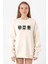 Eat Sleep Anime Ekru Kadın 2ip Sweatshirt 1