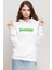 Goosebumps Lettern Beyaz Kadın 3ip Kapşonlu Sweatshirt 1