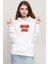 Dream Still Over Beyaz Kadın 3ip Kapşonlu Sweatshirt 1