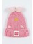 Çocuk Kız Kulaklı Bere (4-8 Yaş) K24130-02 Pembe 1